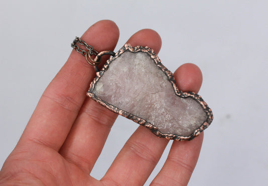 Raw Rose Quartz Necklace