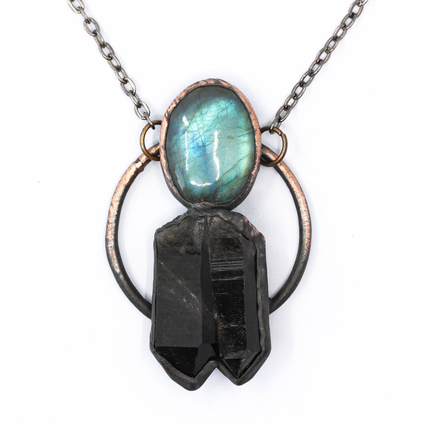 Labradorite & Smoky Quartz Necklace