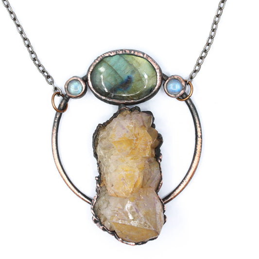 Spirit Quartz, Labradorite & Moonstone