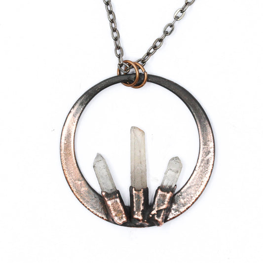 Quartz Hoop Necklace