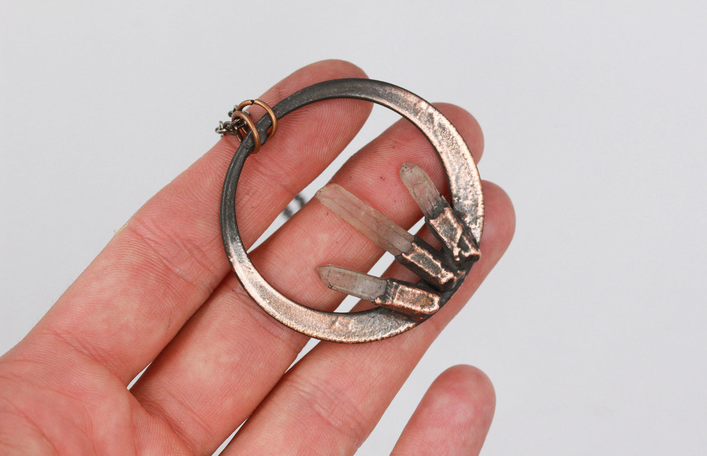 Quartz Hoop Necklace