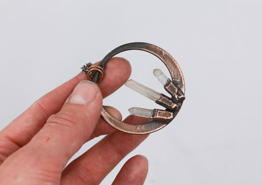 Quartz Hoop Necklace