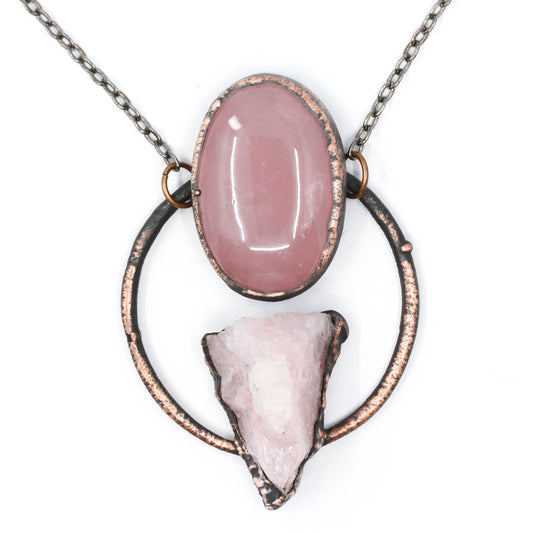Large Rose Quartz Necklace