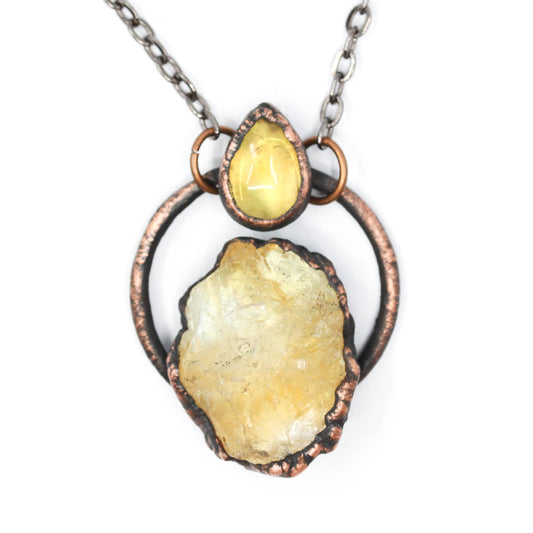 Quartz & Citrine Necklace