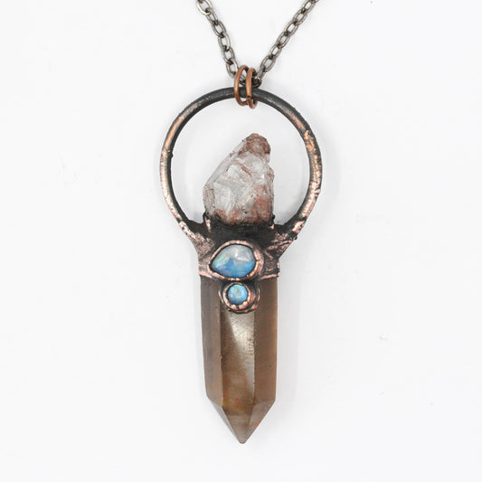 Citrine, Topaz & Moonstone Necklace