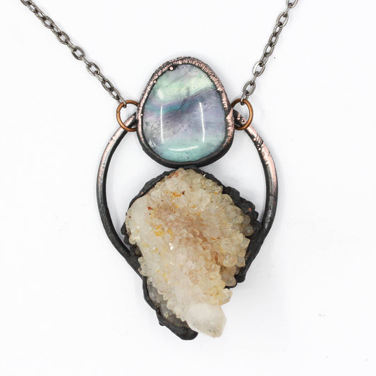 Spirit Quartz & Fluorite Necklace