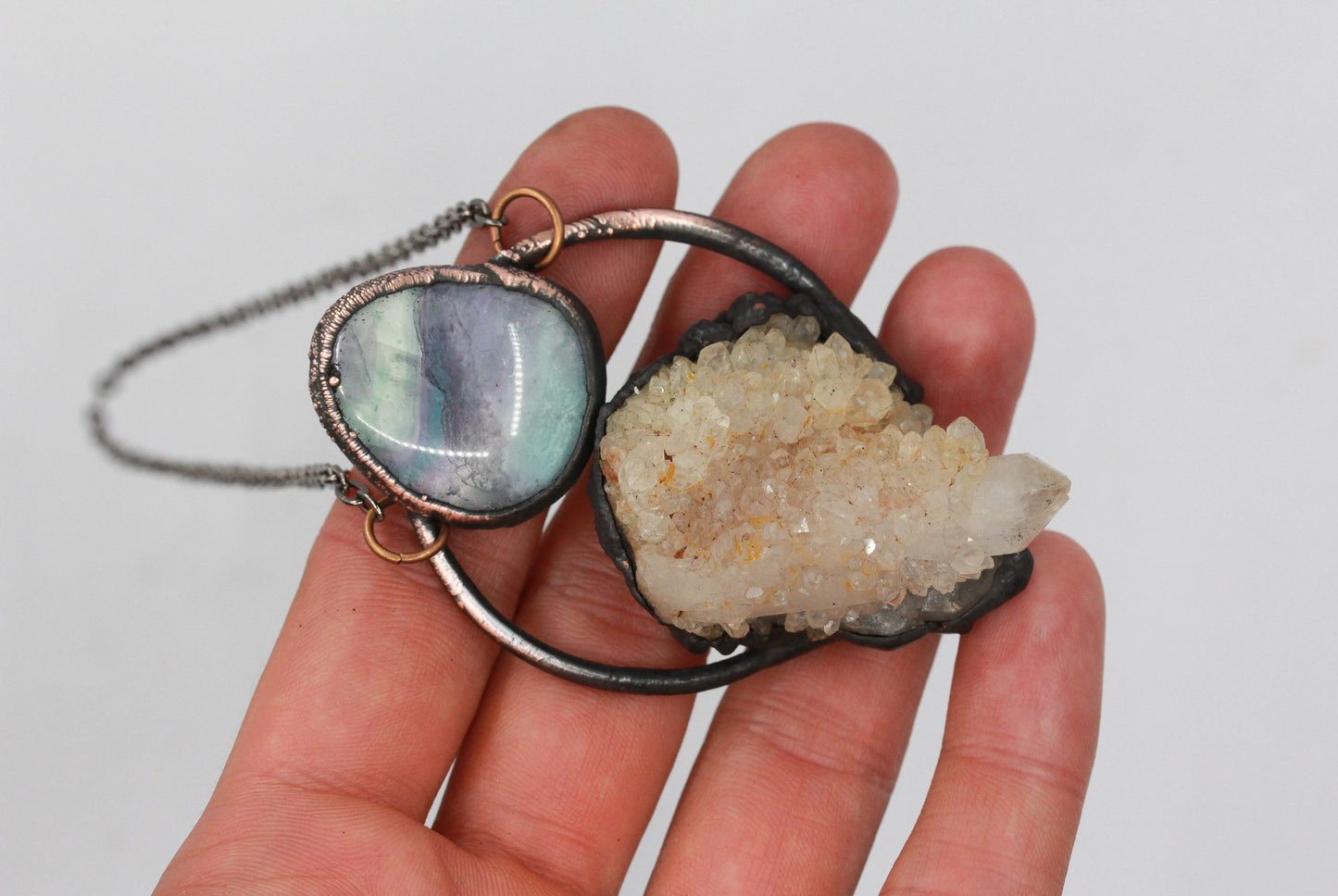 Spirit Quartz & Fluorite Necklace