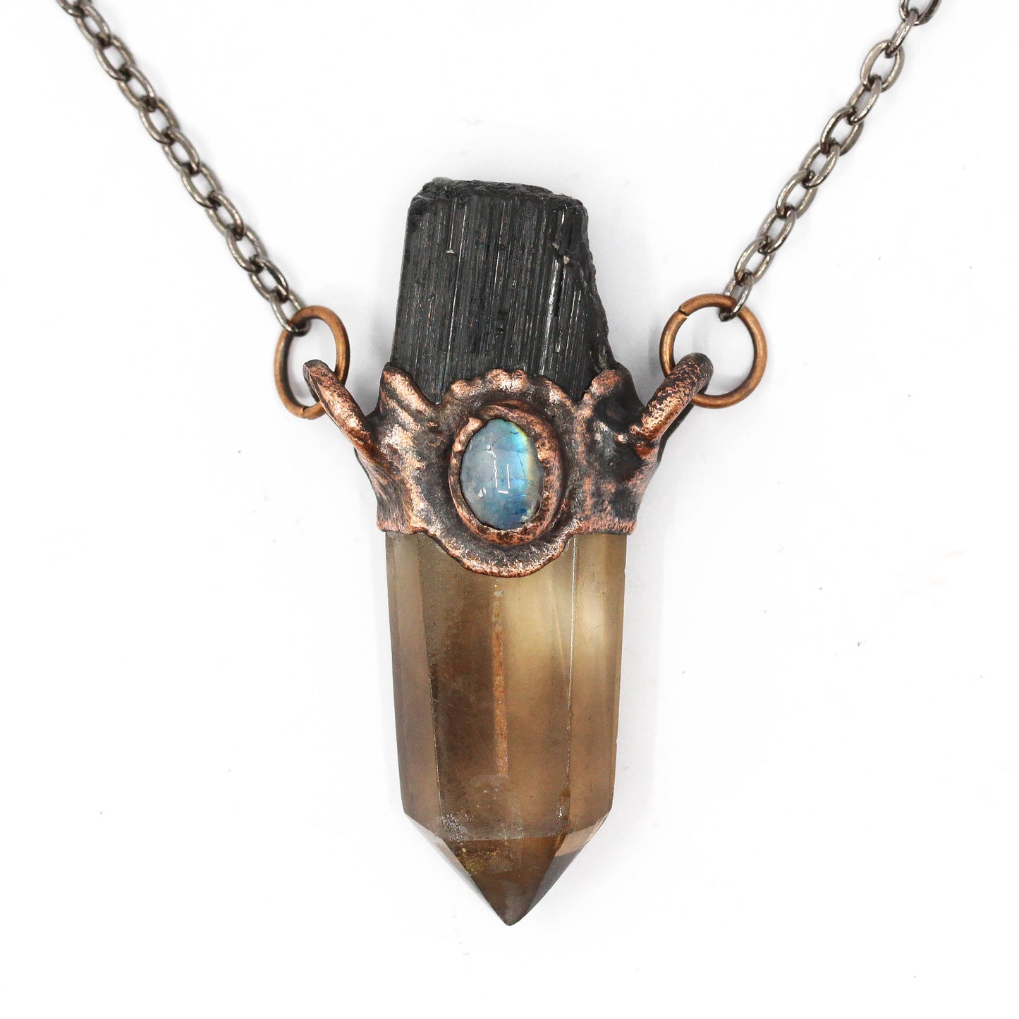 Citrine, Tourmaline & Moonstone Necklace