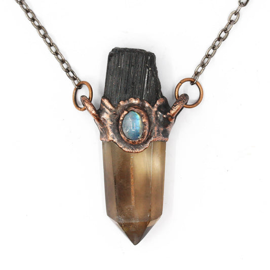 Citrine, Tourmaline & Moonstone Necklace