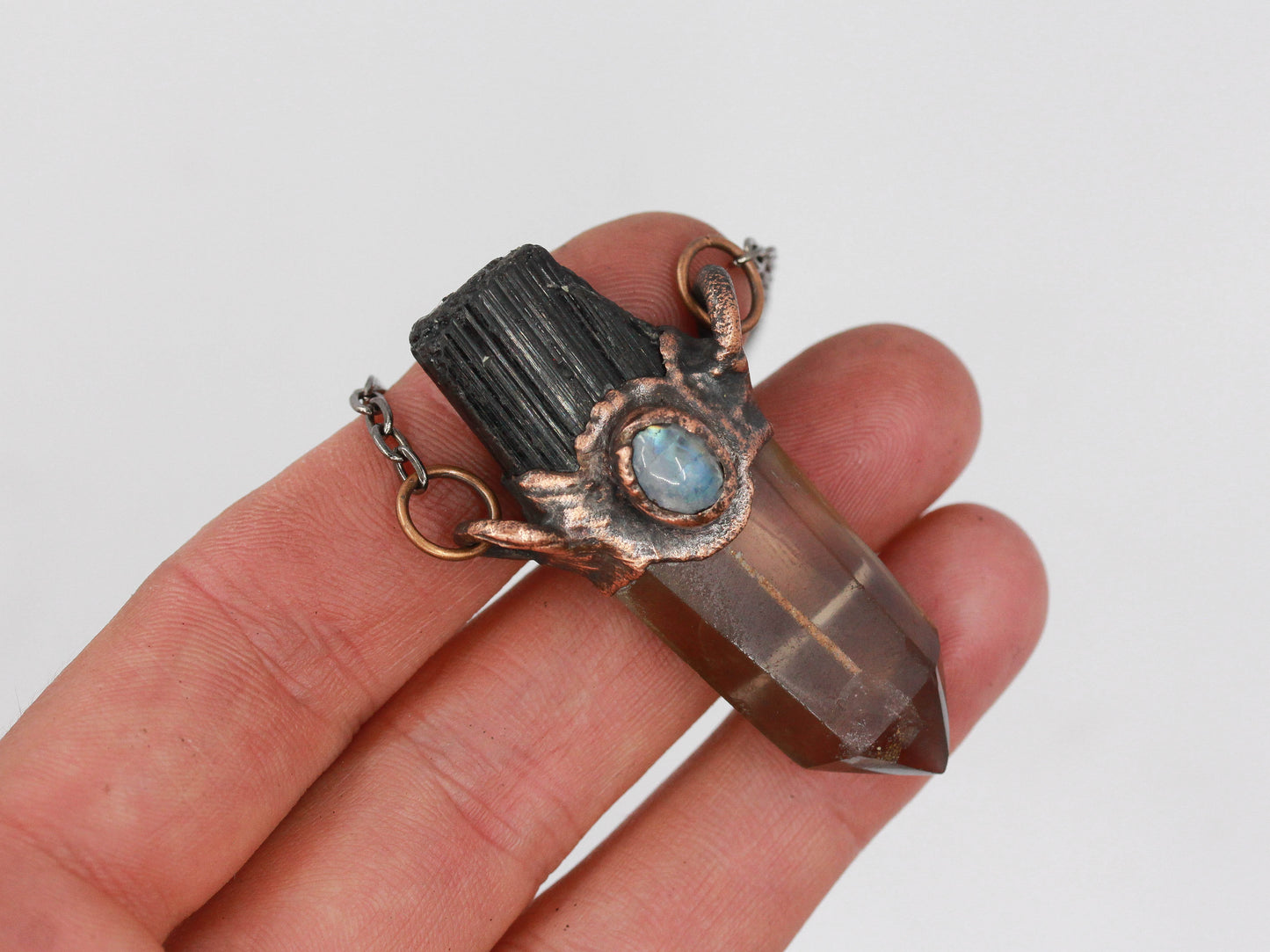 Citrine, Tourmaline & Moonstone Necklace