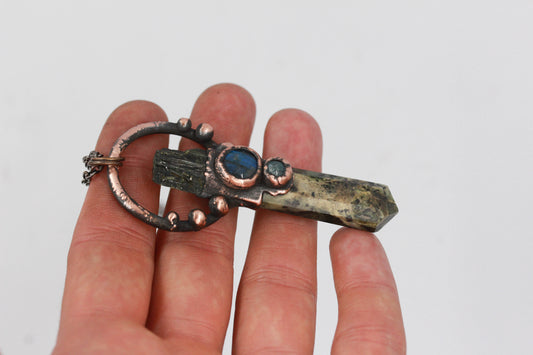 Kambaba Jasper, Epidote & Labradorite Necklace