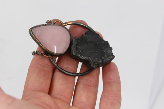 Tourmaline & Rose Quartz Necklace