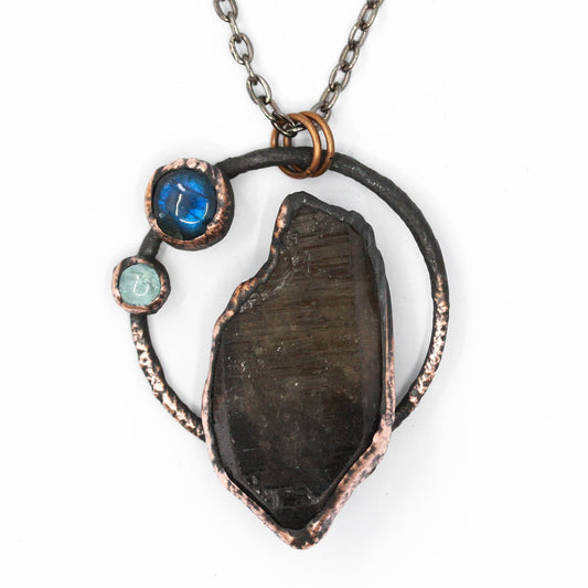 Smoky Quartz, Labradorite & Aquamarine