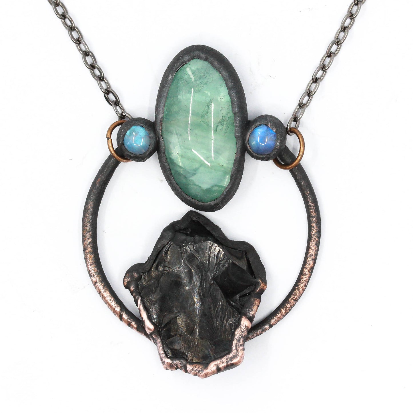 Elite Shungite, Fluorite & Moonstone Necklace