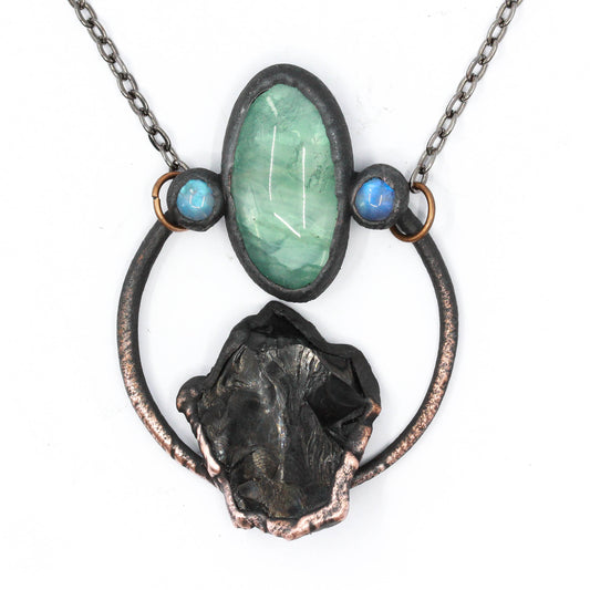 Elite Shungite, Fluorite & Moonstone Necklace
