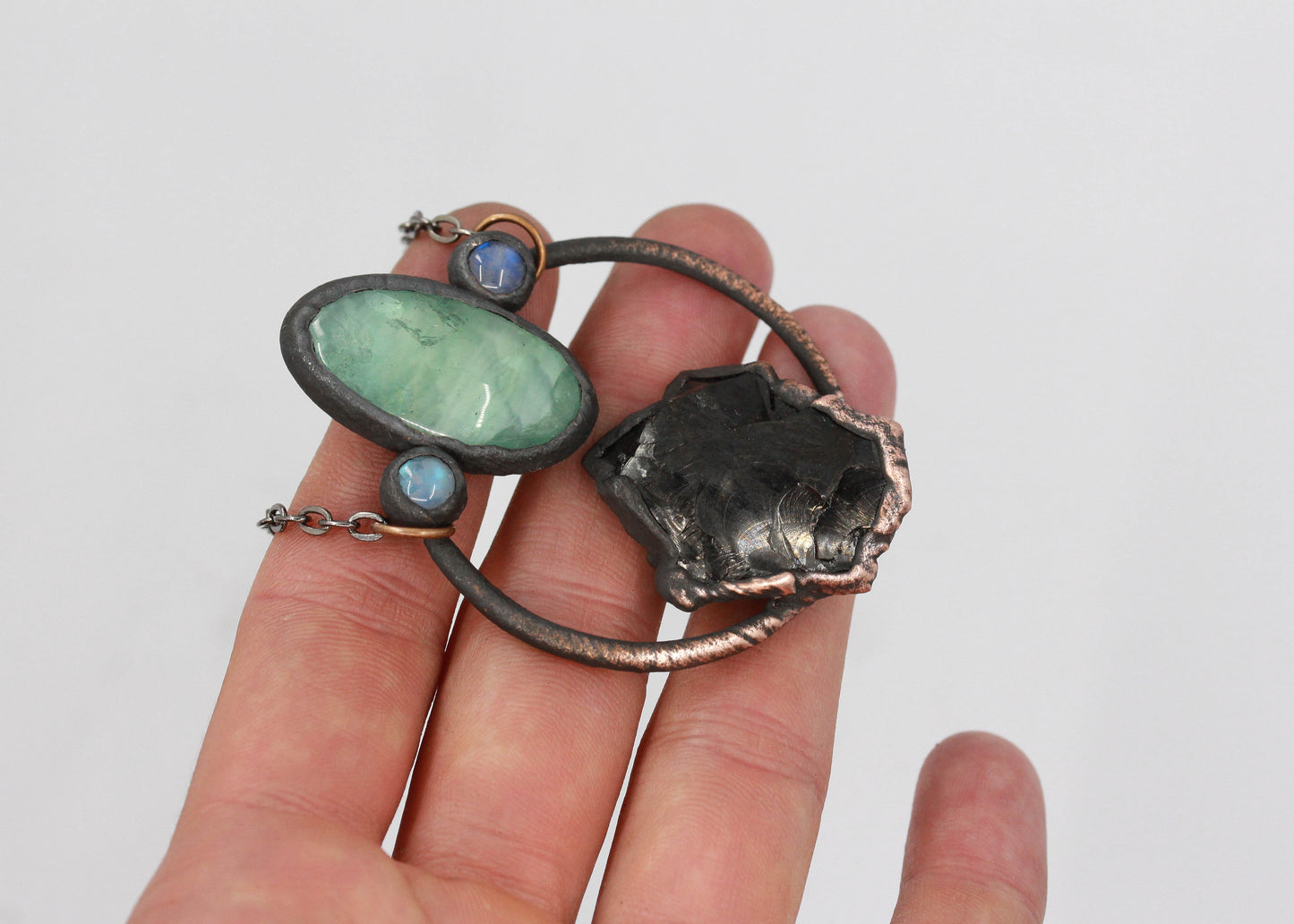 Elite Shungite, Fluorite & Moonstone Necklace