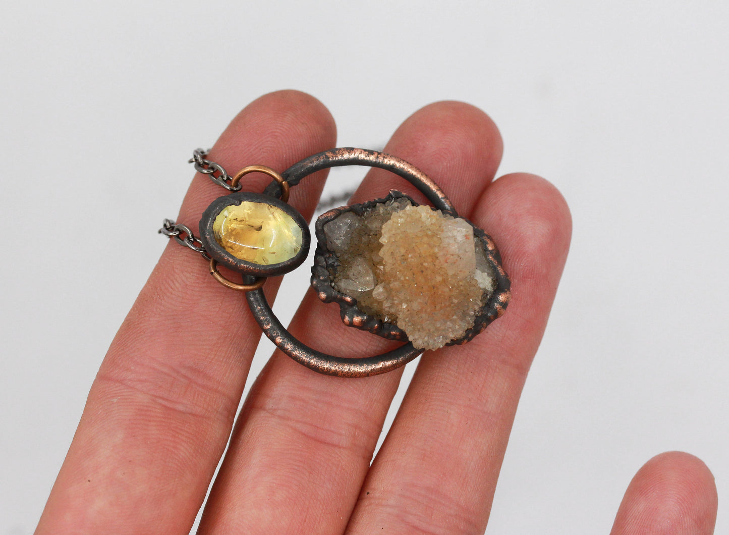 Spirit Quartz & Citrine Necklace