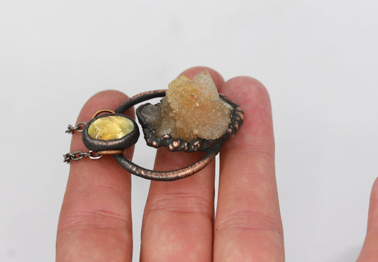 Spirit Quartz & Citrine Necklace