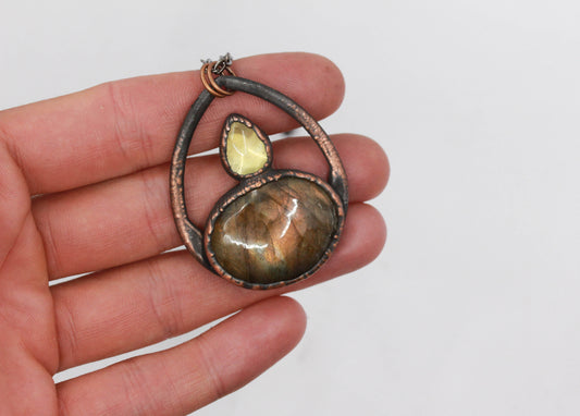 Labradorite & Citrine Necklace
