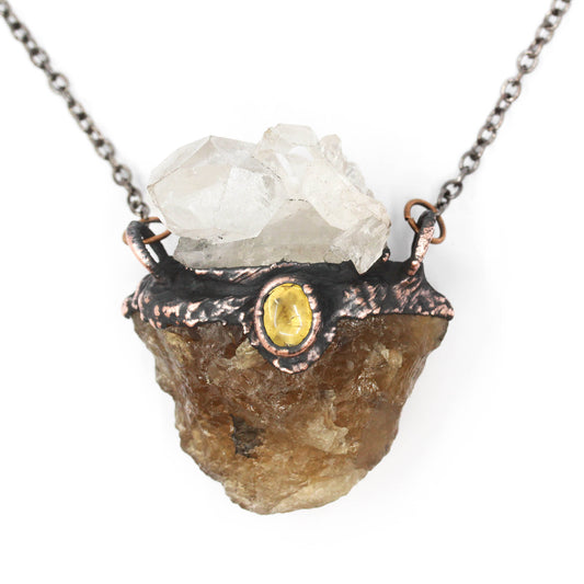 Quartz & Citrine Necklace