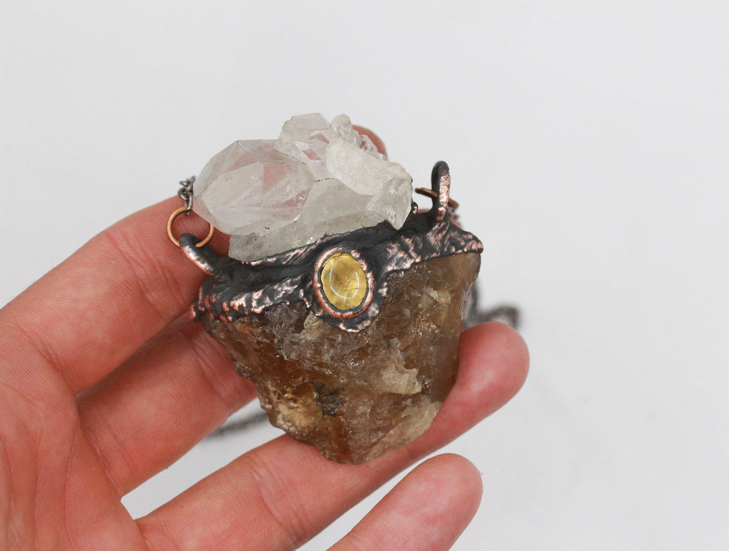 Quartz & Citrine Necklace