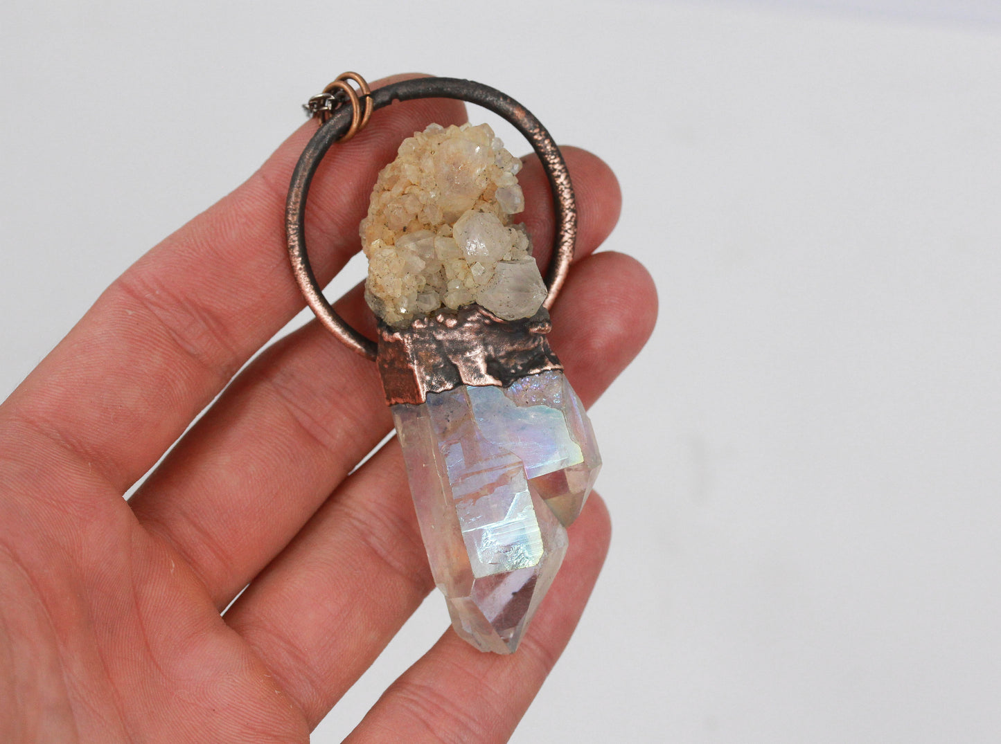 Angel Aura Quartz & Spirit Quartz Necklace