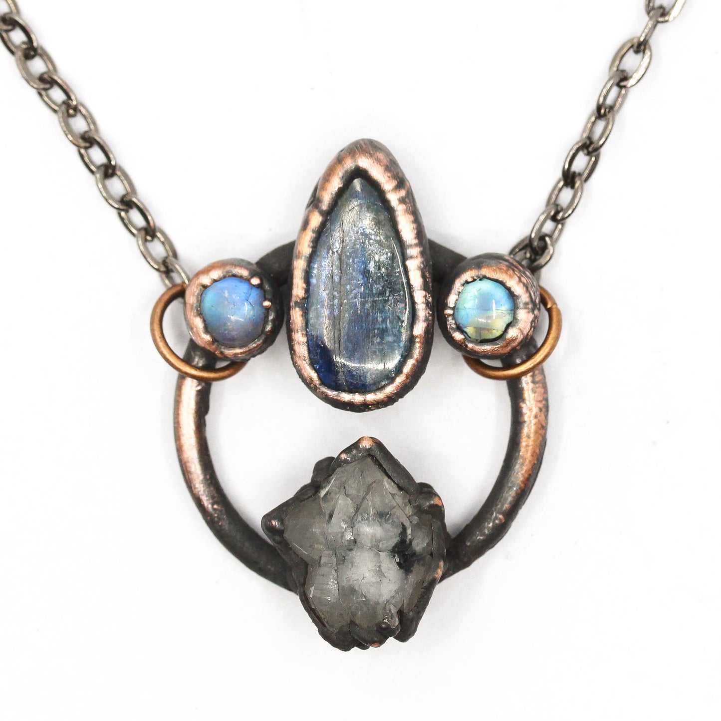 Quartz, Kyanite & Moonstone Necklace