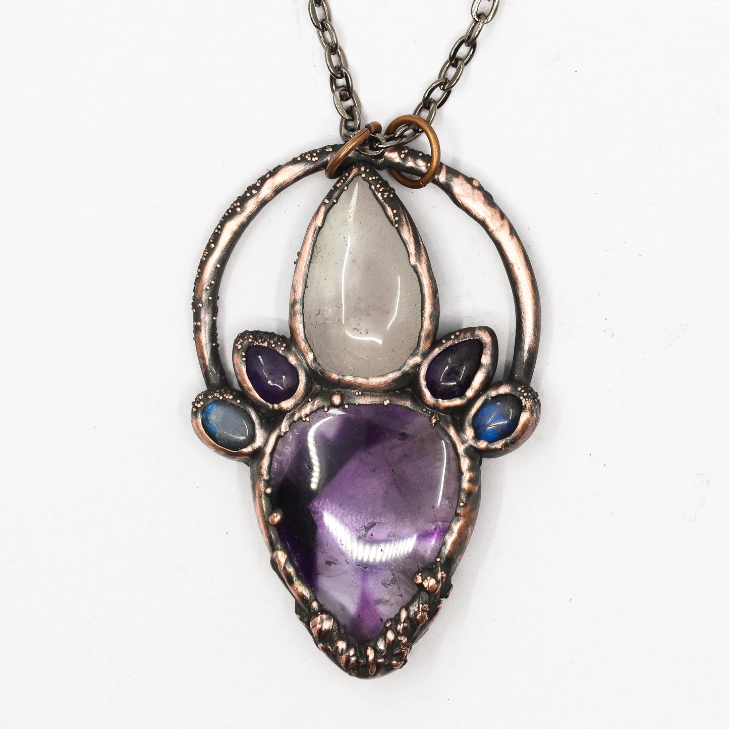 Amethyst, Rose Quartz & Labradorite