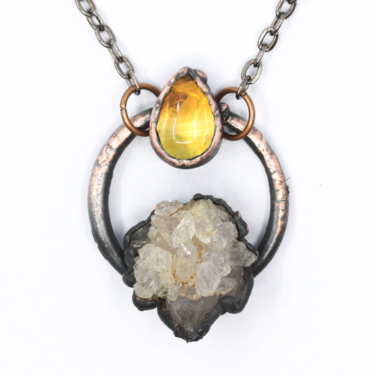 Spirit Quartz & Citrine Necklace