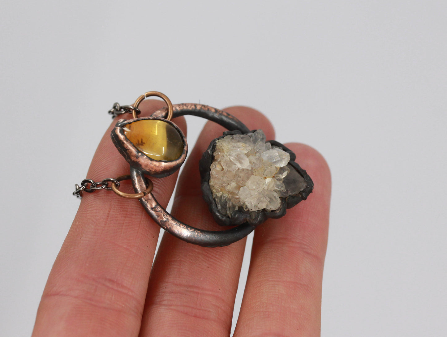 Spirit Quartz & Citrine Necklace