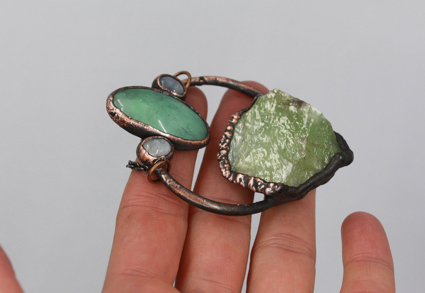 Calcite, Fluorite & Moonstone Necklace