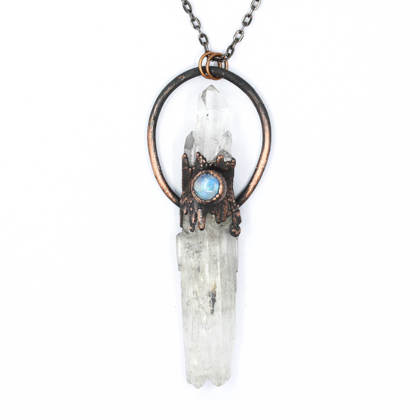 Kunzite, Quartz & Moonstone Necklace