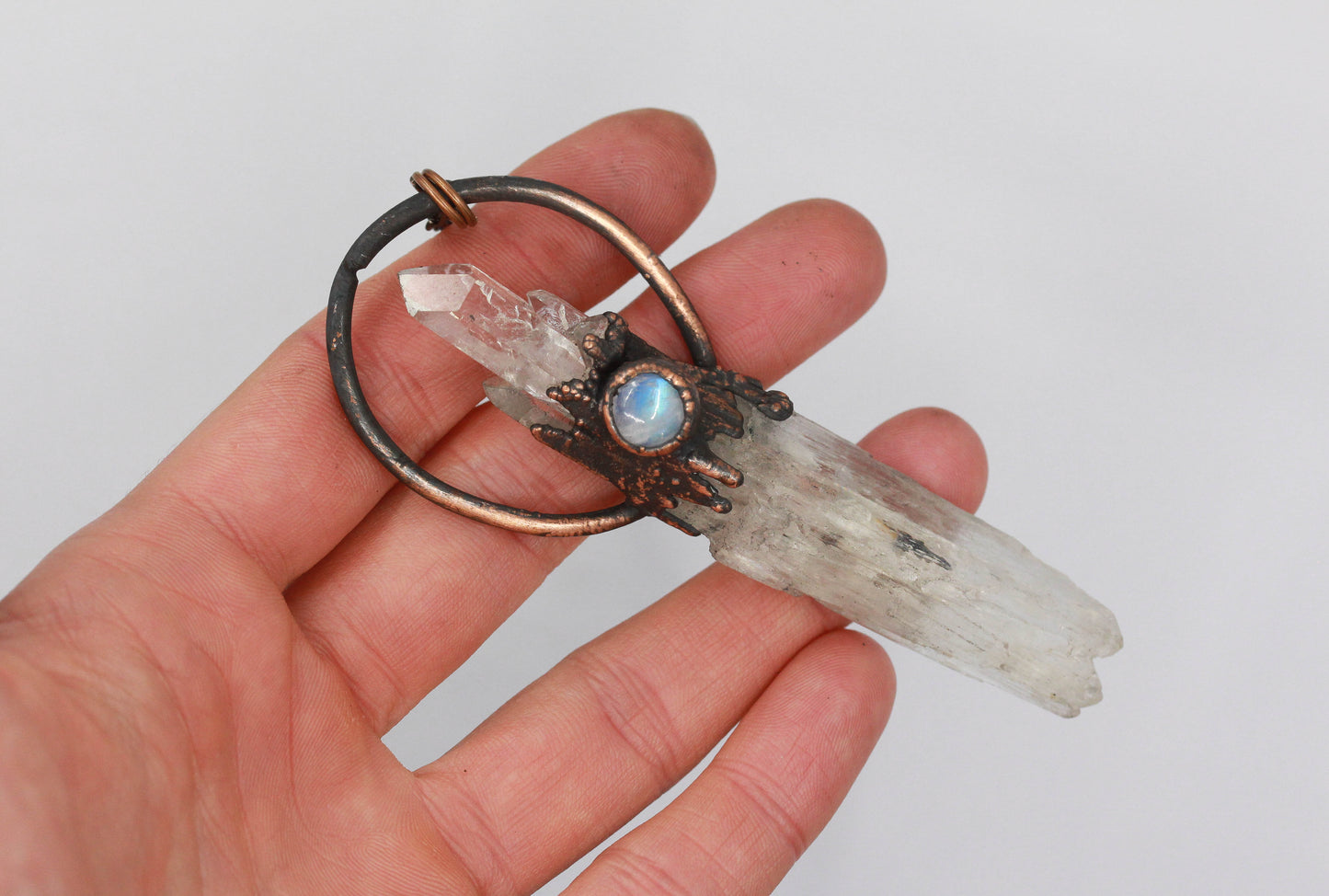 Kunzite, Quartz & Moonstone Necklace