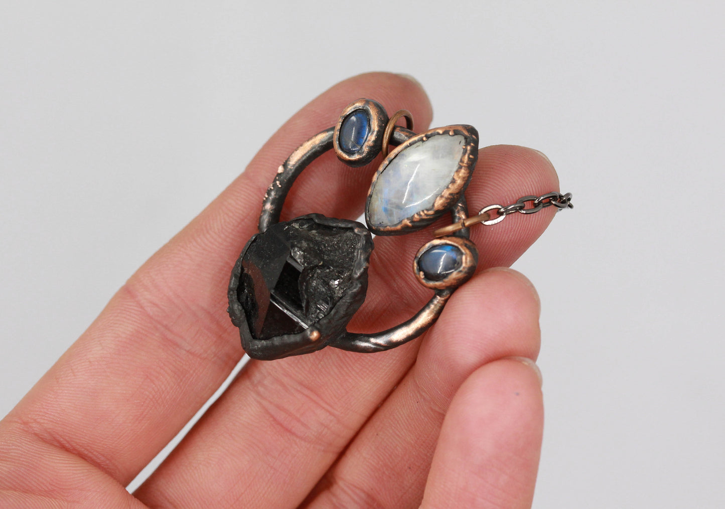 Smoky Quartz, Moonstone & Labradorite