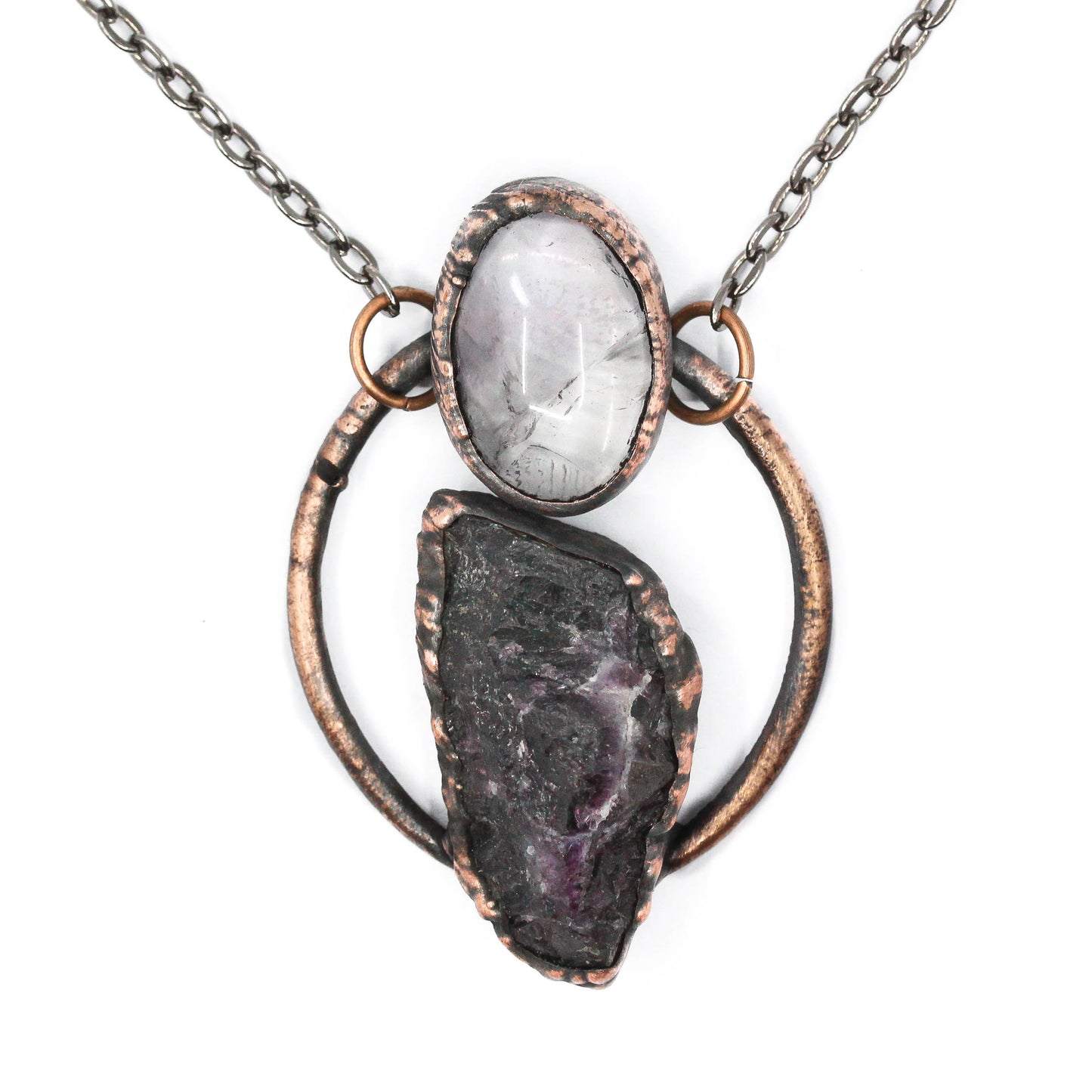 Fluorite & Amethyst Necklace