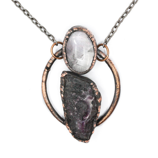 Fluorite & Amethyst Necklace