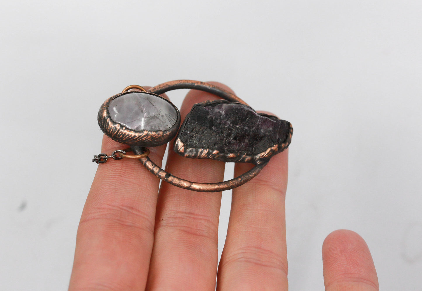 Fluorite & Amethyst Necklace