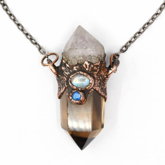 Citrine, Spirit Quartz & Moonstone Necklace