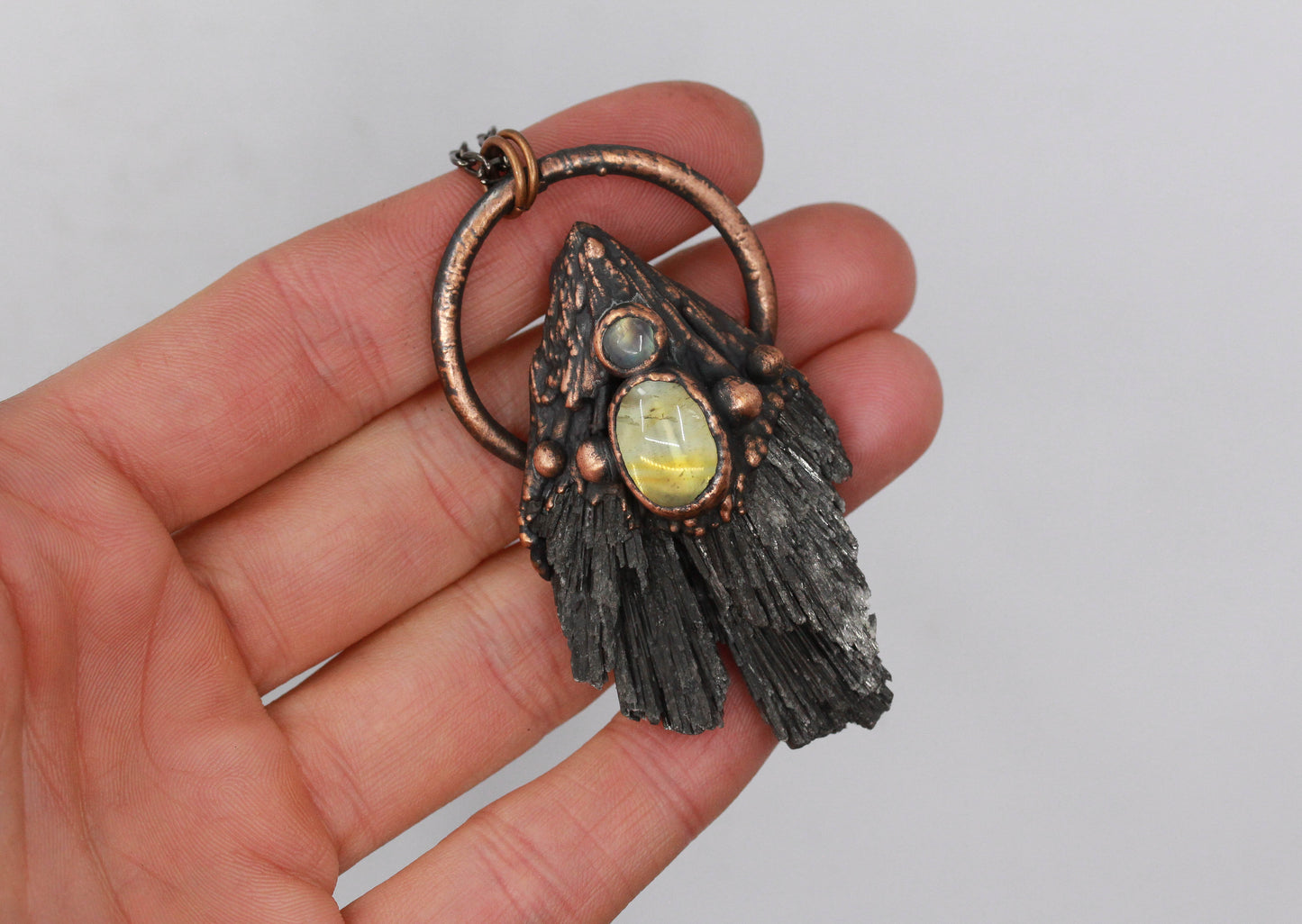 Kyanite, Citrine & Moonstone Necklace