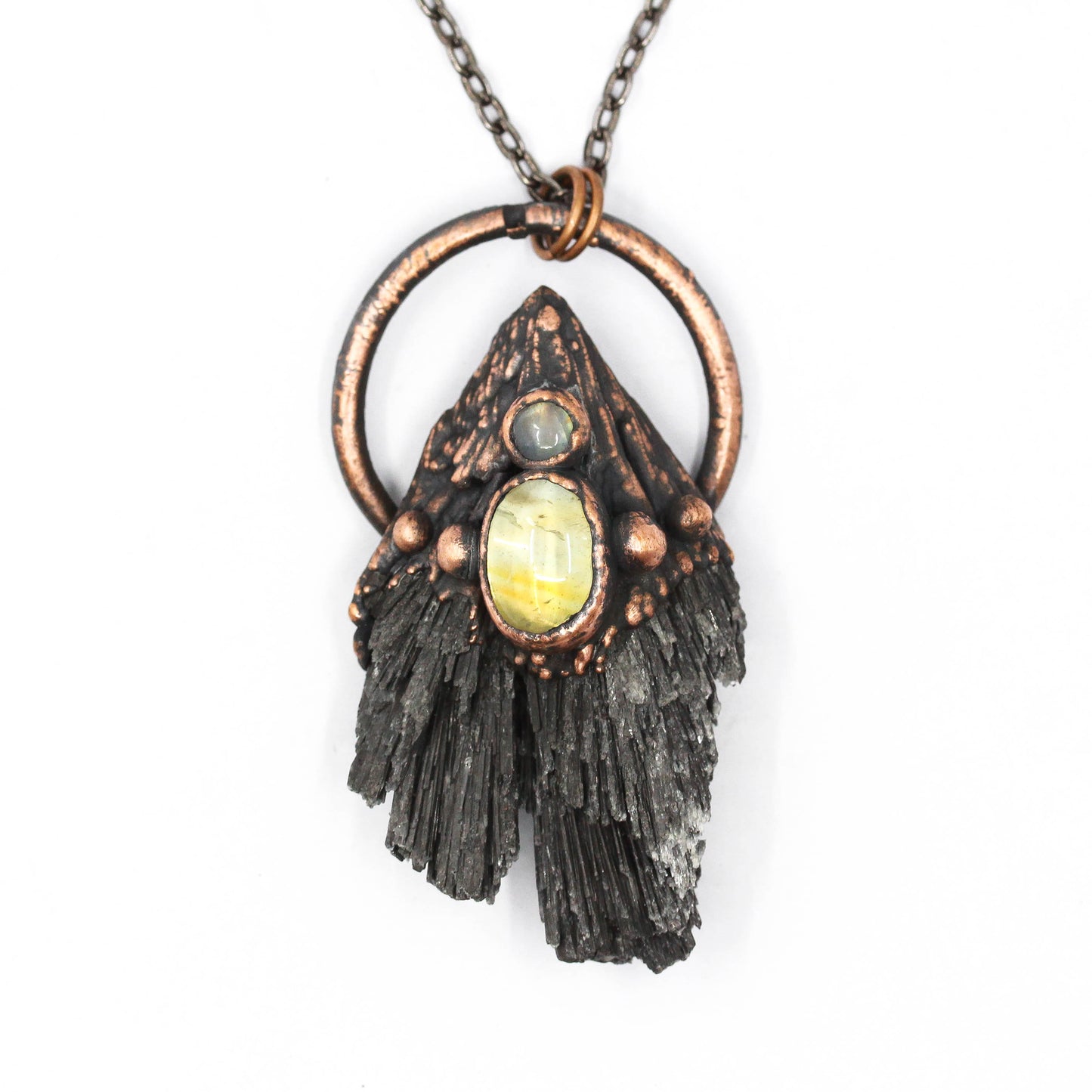 Kyanite, Citrine & Moonstone Necklace