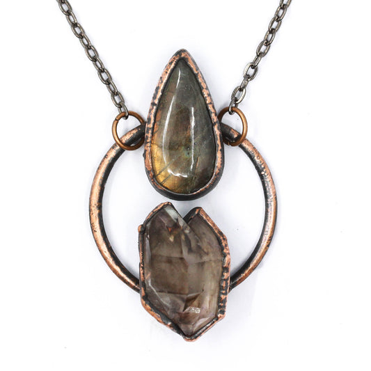 Amethyst Scepter & Labradorite Necklace