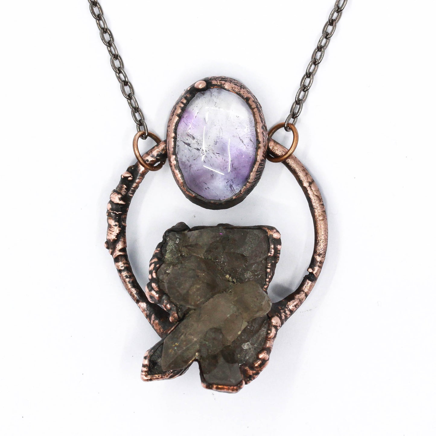 Smoky Quartz & Amethyst Necklace