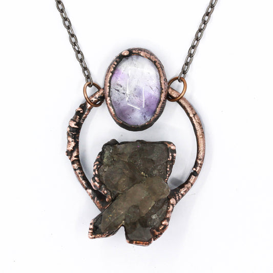 Smoky Quartz & Amethyst Necklace