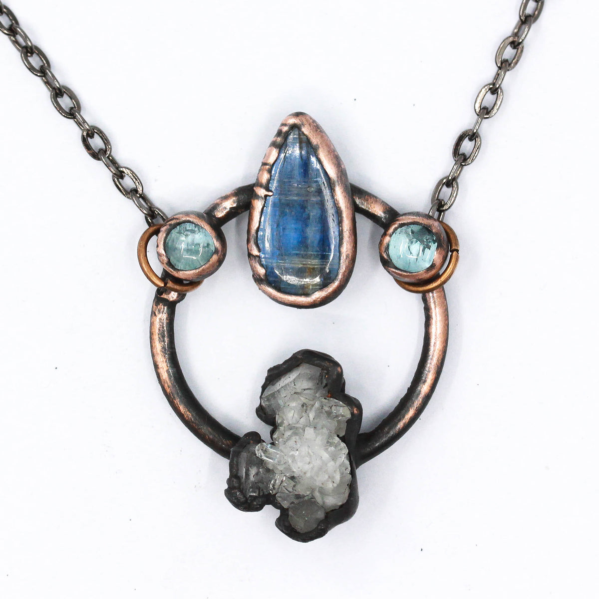 Quartz, Kyanite & Aquamarine Necklace