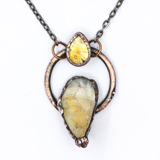 Quartz & Citrine Necklace