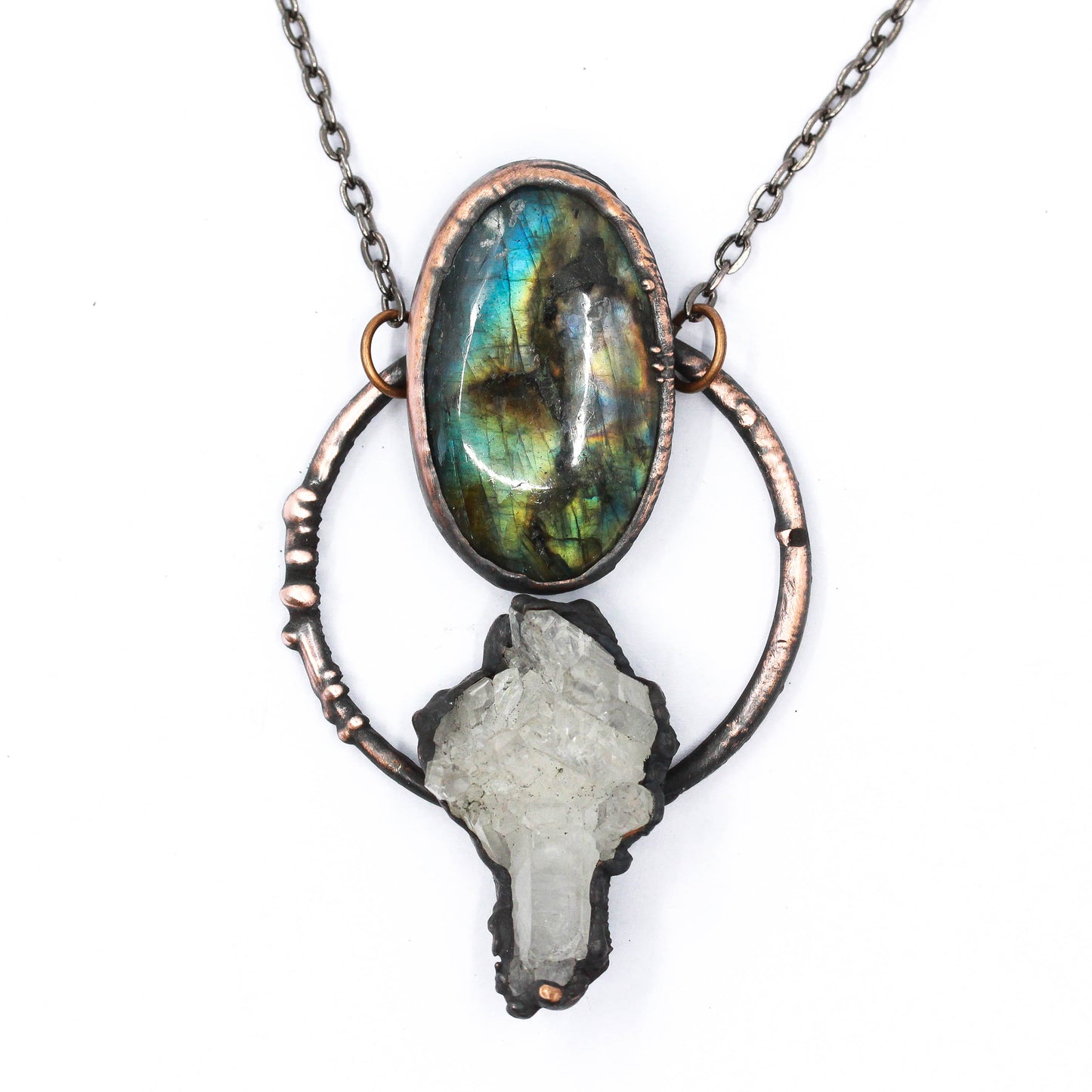 Quartz & Labradorite Necklace