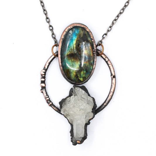 Quartz & Labradorite Necklace