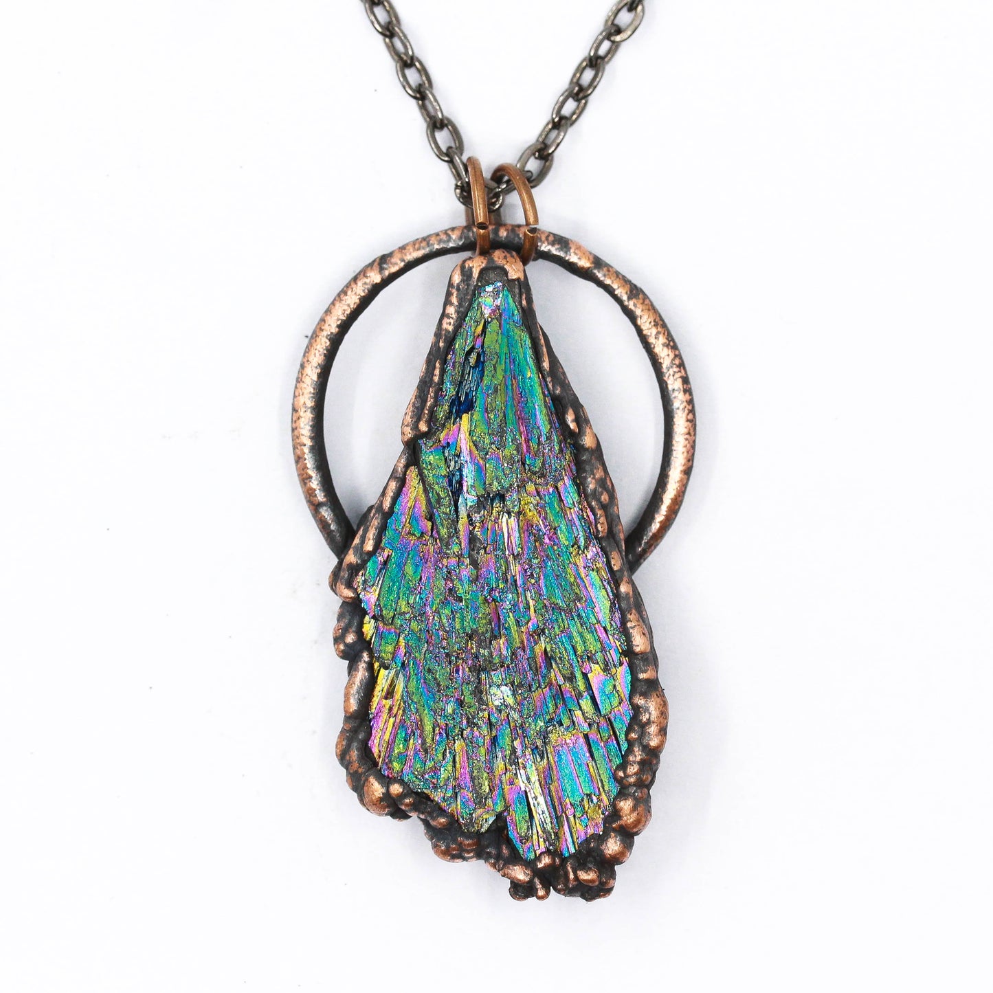 Titanium Aura Kyanite Necklace