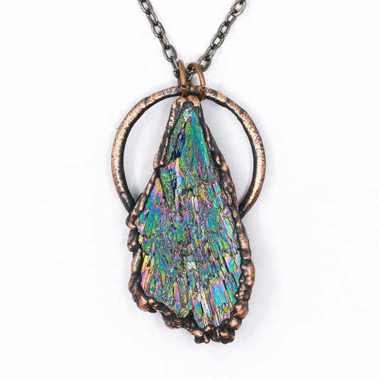 Titanium Aura Kyanite Necklace