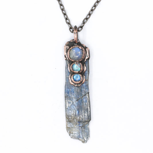 Blue Kyanite & Moonstone Necklace